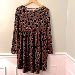 Women’s Leopard Print Knit Dress Size L
